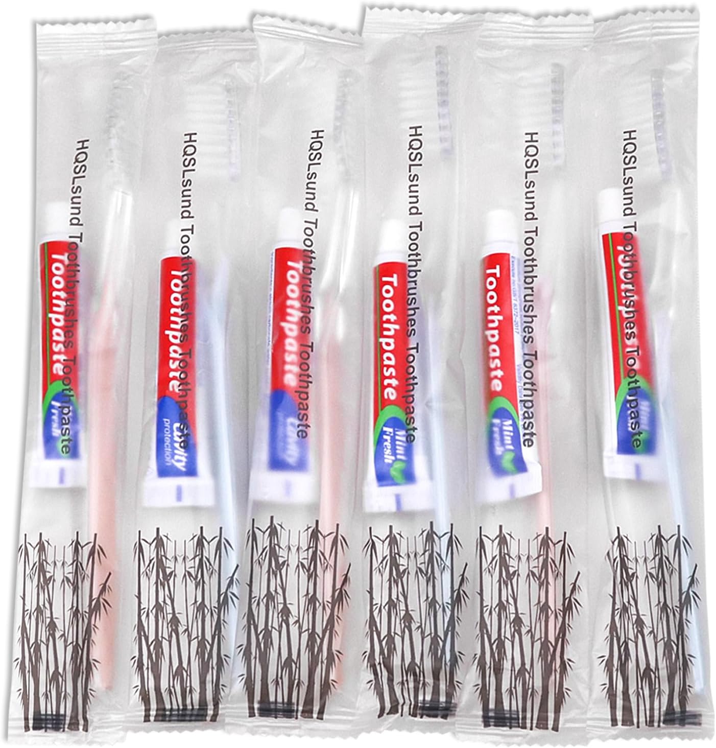 100 Pcs Disposable Toothbrushes with Toothpaste Individually Wrapped, 2 Color Toothbrushes and Toothpaste 10G, Bulk Toothbrushes Toothpaste for Homeless,Airbnb,Hotel