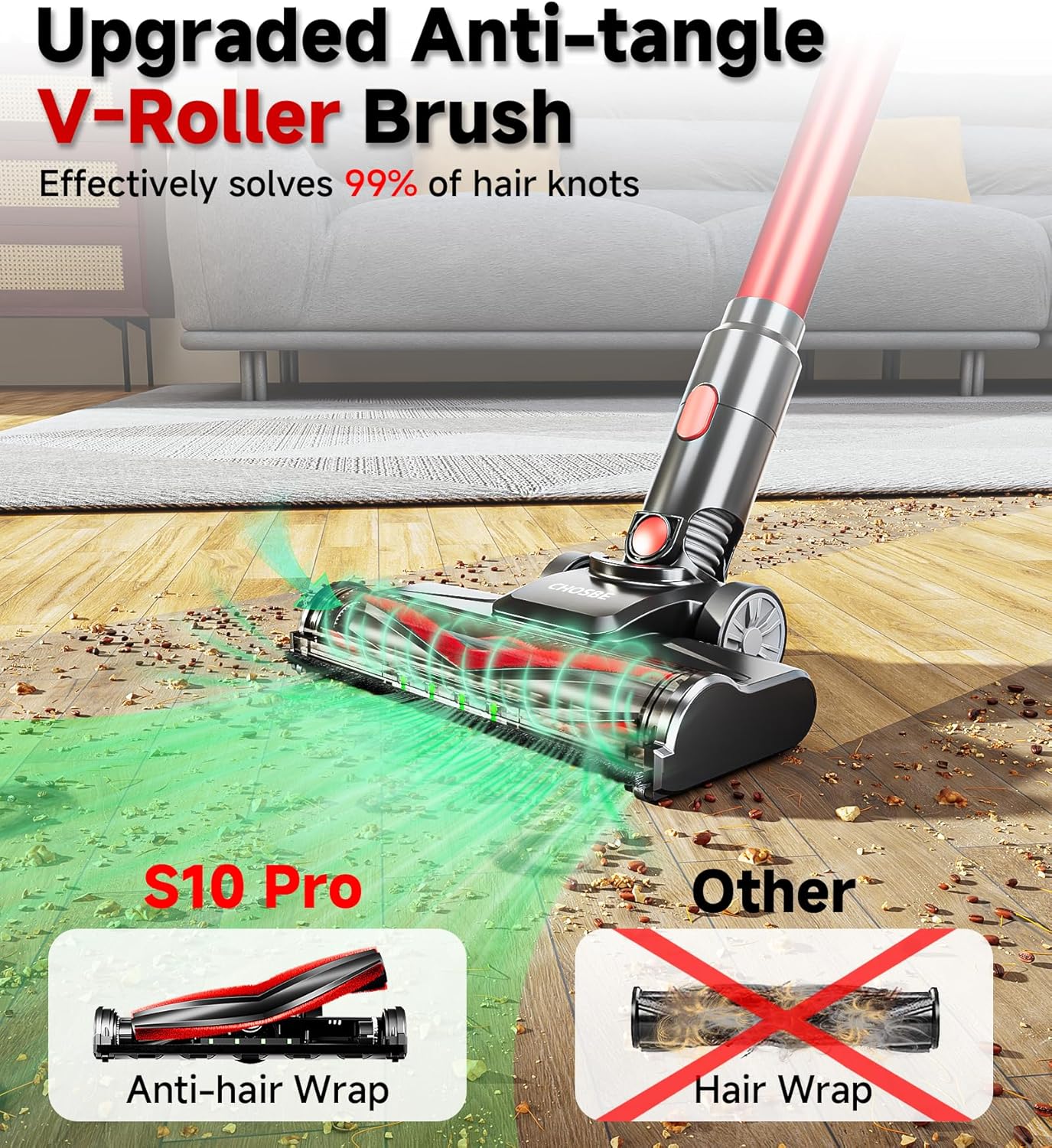 Suck It Up, Buttercup! The 500W Wireless Wizard of Dirt – Flea Market Style Vacuum with 45 Minutes of Mopping Mischief and Anti-Tangle Superpowers for Hairy Beasts and Floor Fashion!