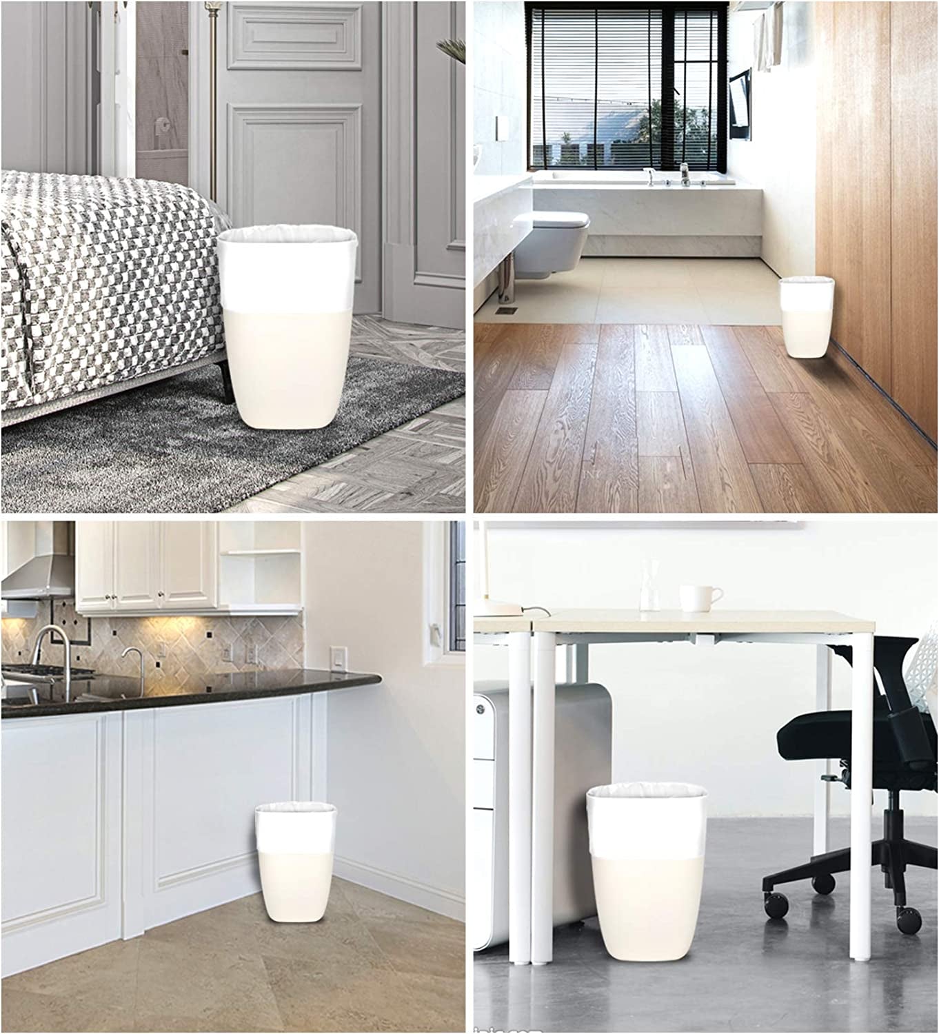Clear Small Trash Bags 2.6 Gallon Garbage Bags Wastebasket Bin Liners 220 Count Plastic Trash Bags for Bathroom Bedroom Office Garbage Can 10 Liters - Durable & Thick Trash Bag