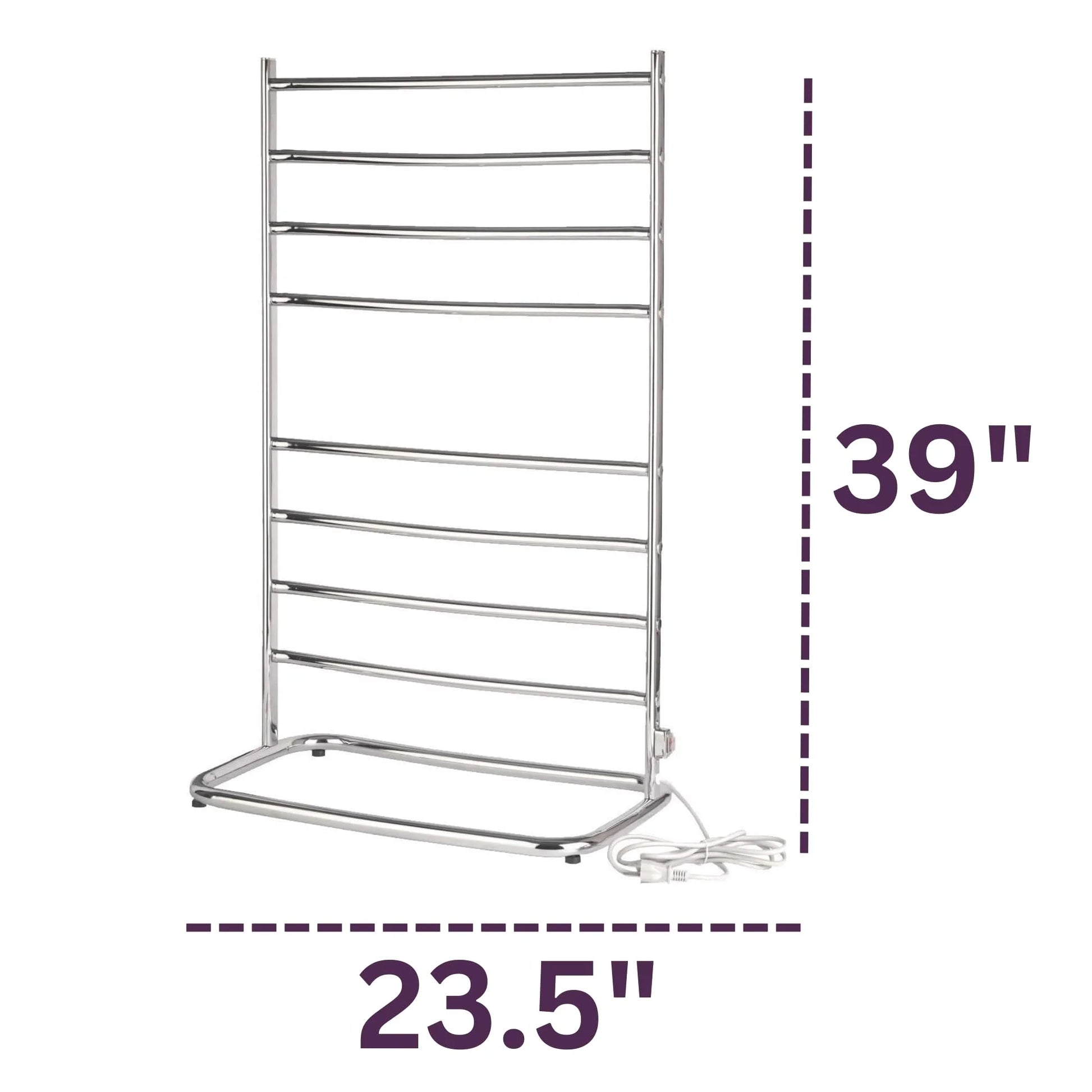 Warmrails Hyde Park Towel Warmer, Height 38 Inch X Width 23.6 Inch, Chrome Finish - Model WHC