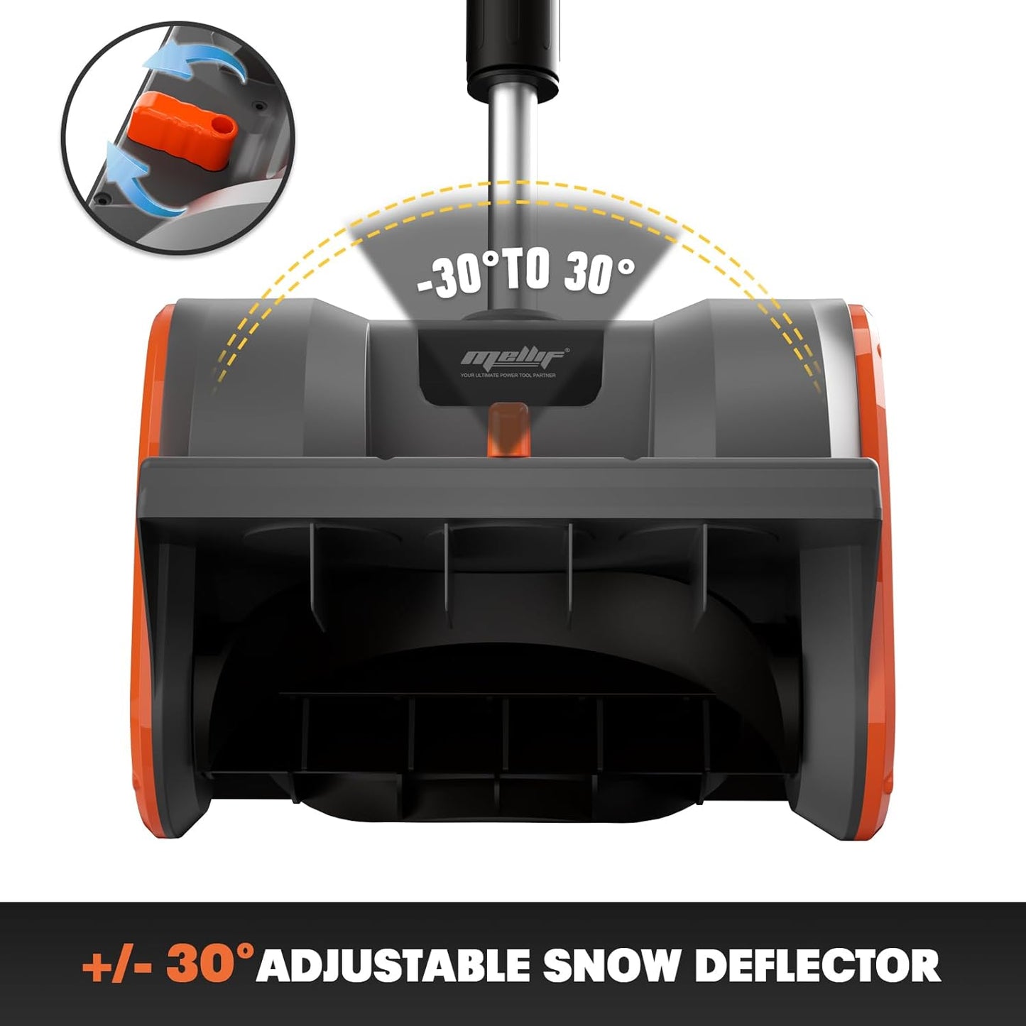 Powerful Brushless Cordless Snow Shovel - 12" Clear Width, 17' Throw Distance, Compatible with Dewalt 20V Max Battery & Charger Kit