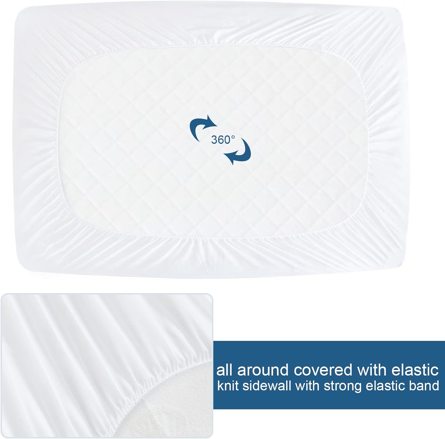 Premium Waterproof Mattress Protectors - 4 Pack Ultra Soft Terry Fitted Bed Covers, Breathable & Machine Washable, Fits Up to 14"