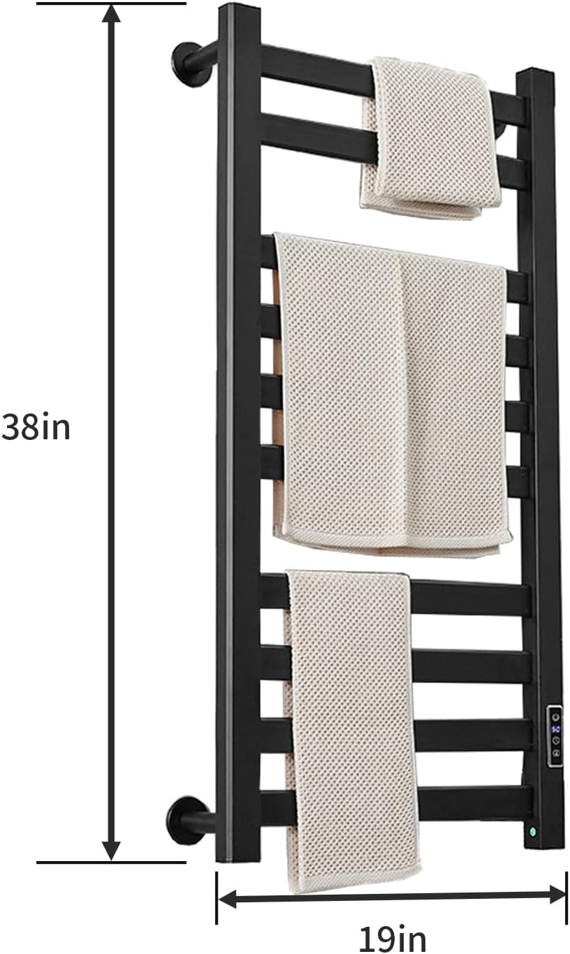 Your Airbnb Guests Will Love This Heated Towel Rack - Adjustable Timer & Temperature and Can Be Mounted On The Wall