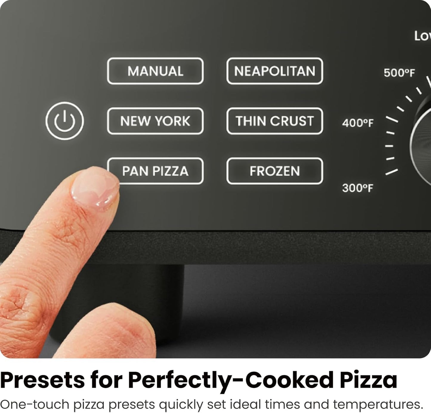 Transform Your Home Cooking with Our Indoor Pizza Oven - Perfect 12-Inch Pizzas in Minutes, 800°F Heat, Touchscreen Presets & Pizza Stone Included - Sleek Stainless Black Finish