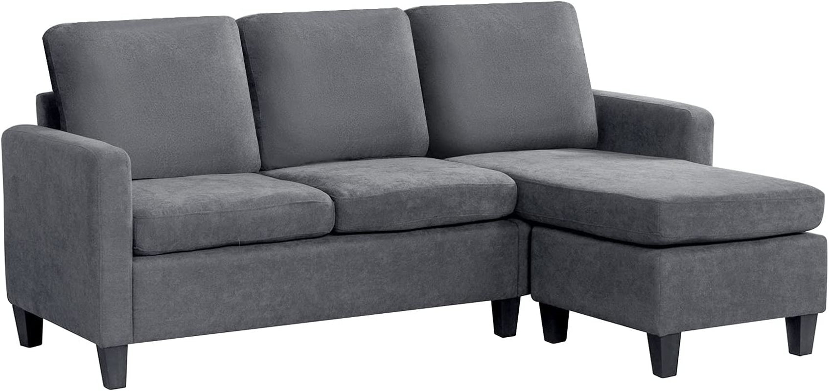 Sofa Sectional Sofa Furniture Set Futon Sofa Modern Convertible L-Shaped Couches Sofa Set Fabric Sofa Corner Sofa with Upholstered Contemporary for Living Room,Grey