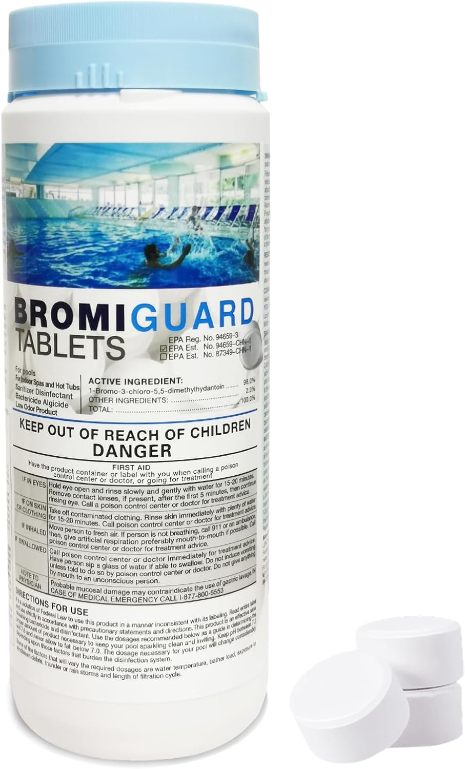 Premium 1-Inch Bromine Tablets for Spa & Hot Tub Sanitization - 1.8 lbs of Long-Lasting Bromine Tabs - Reduced Chlorine Odor for a Cleaner Pool Experience