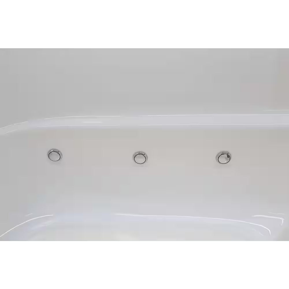 Nova Heated 5 Ft. Walk-In Air and Whirlpool Jetted Tub in White with Chrome Trim