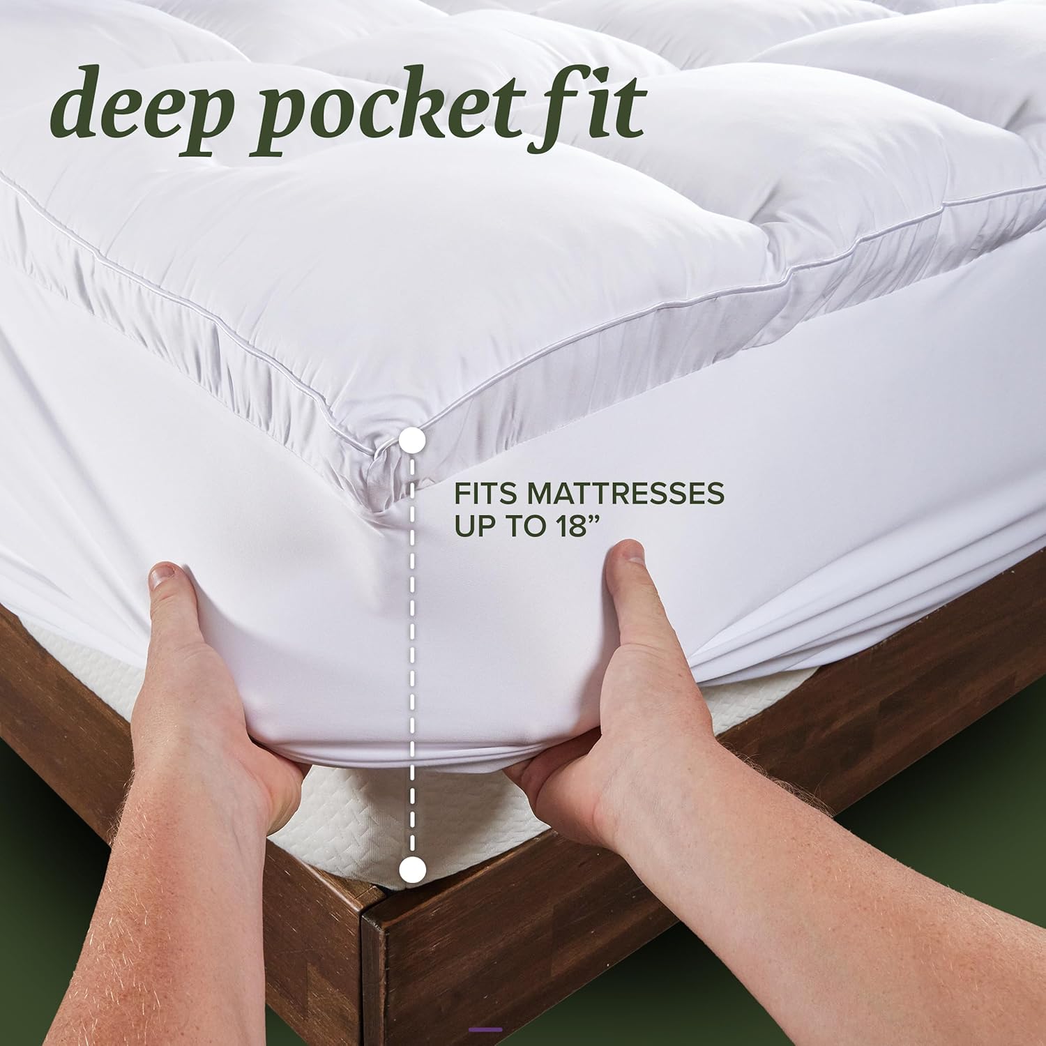 Luxurious Queen Size Hybrid Mattress Protector & Plush Pillow Top Pad - Extra Padded Fitted Mattress Topper for Ultimate Comfort