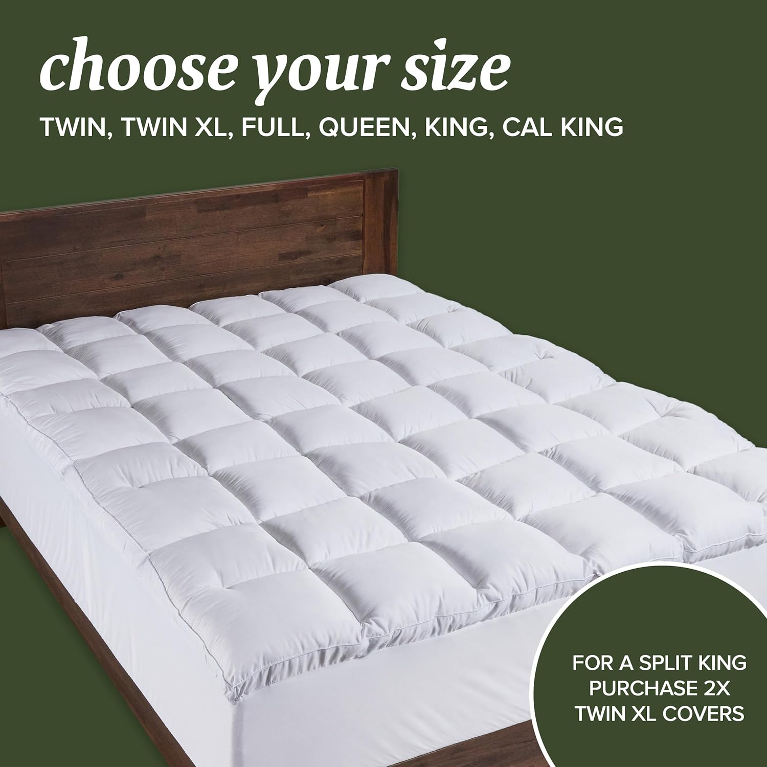 Luxurious Queen Size Hybrid Mattress Protector & Plush Pillow Top Pad - Extra Padded Fitted Mattress Topper for Ultimate Comfort