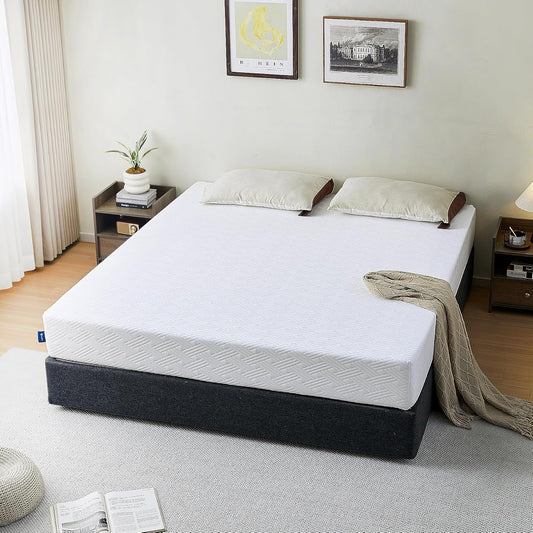 Experience Comfort with Our 8-Inch Gel Memory Foam Mattress - Medium Firm, Cool Sleeping & Pressure Relief, CertiPUR-US Certified, Delivered in a Box!