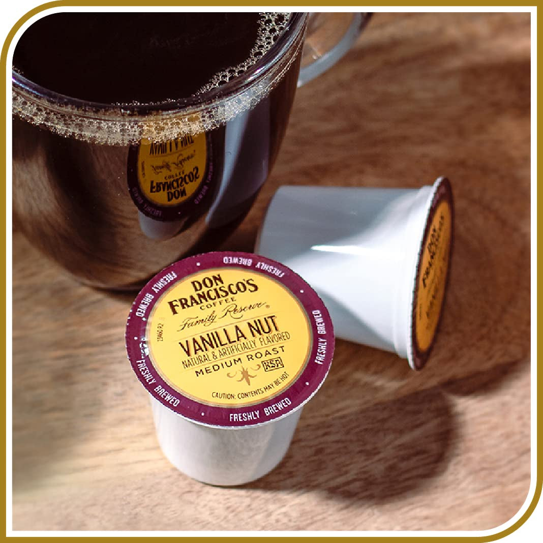 Vanilla Nut Medium Roast Coffee - 100 K Cups for Keurig Brewers - Flavored 100% Arabica Single-Serve Pods - Recyclable through Terracycle