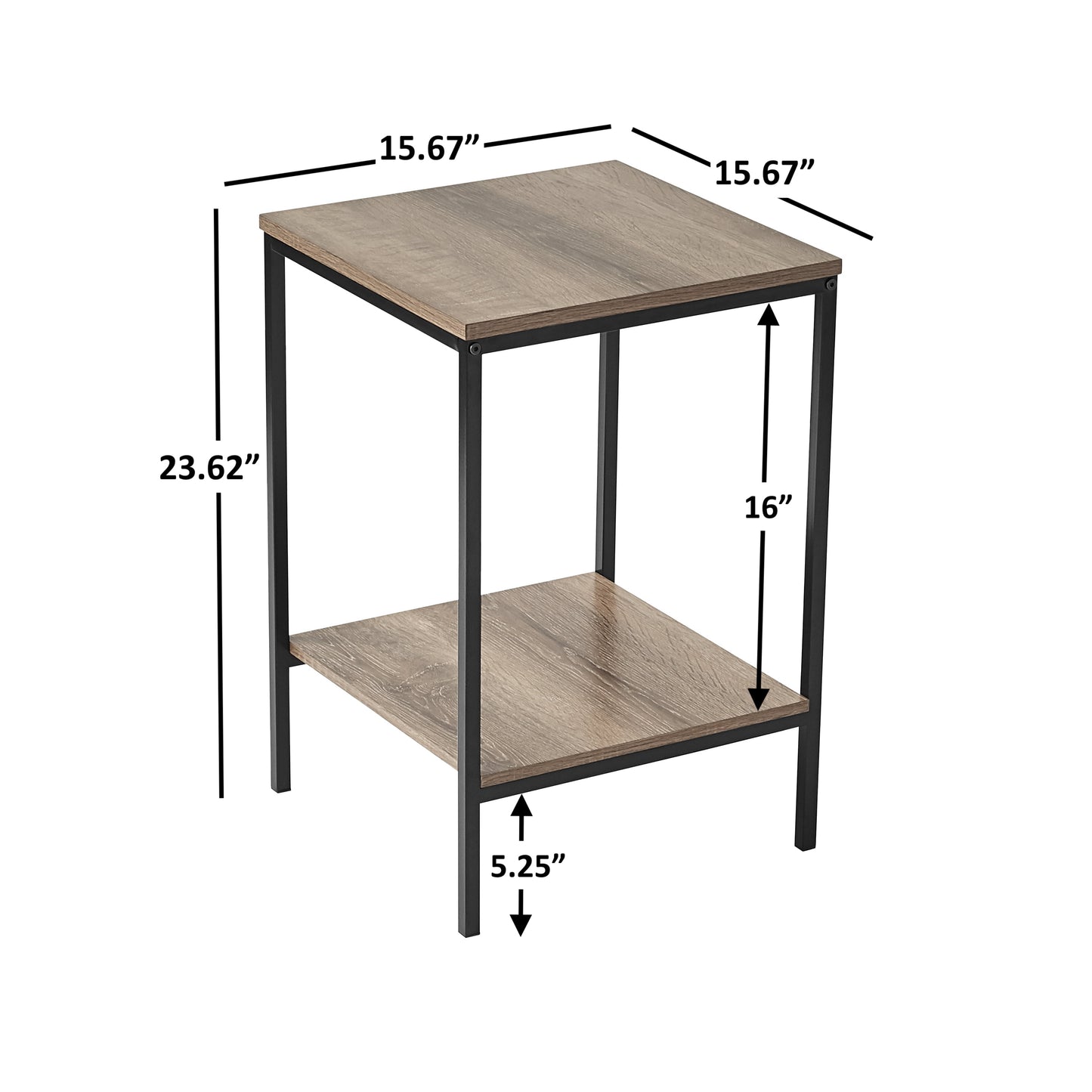 Contemporary 3 Piece Rectangular Particle Board Coffee Table, Rustic Brown