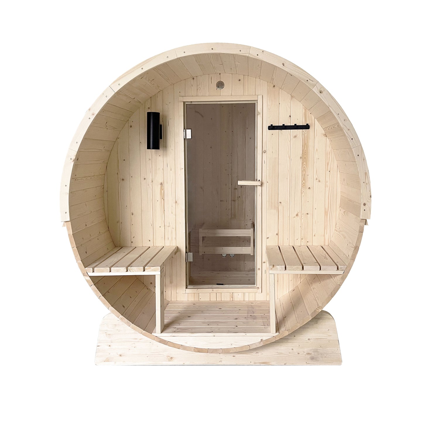 3-4 Person Electric Sauna, White Finland Pine, 240V, Indoor/Outdoor, 65L X 73W X 79H In